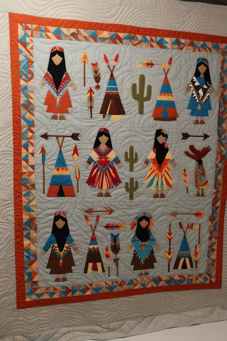 Native American NTA151024120 Quilt Blanket