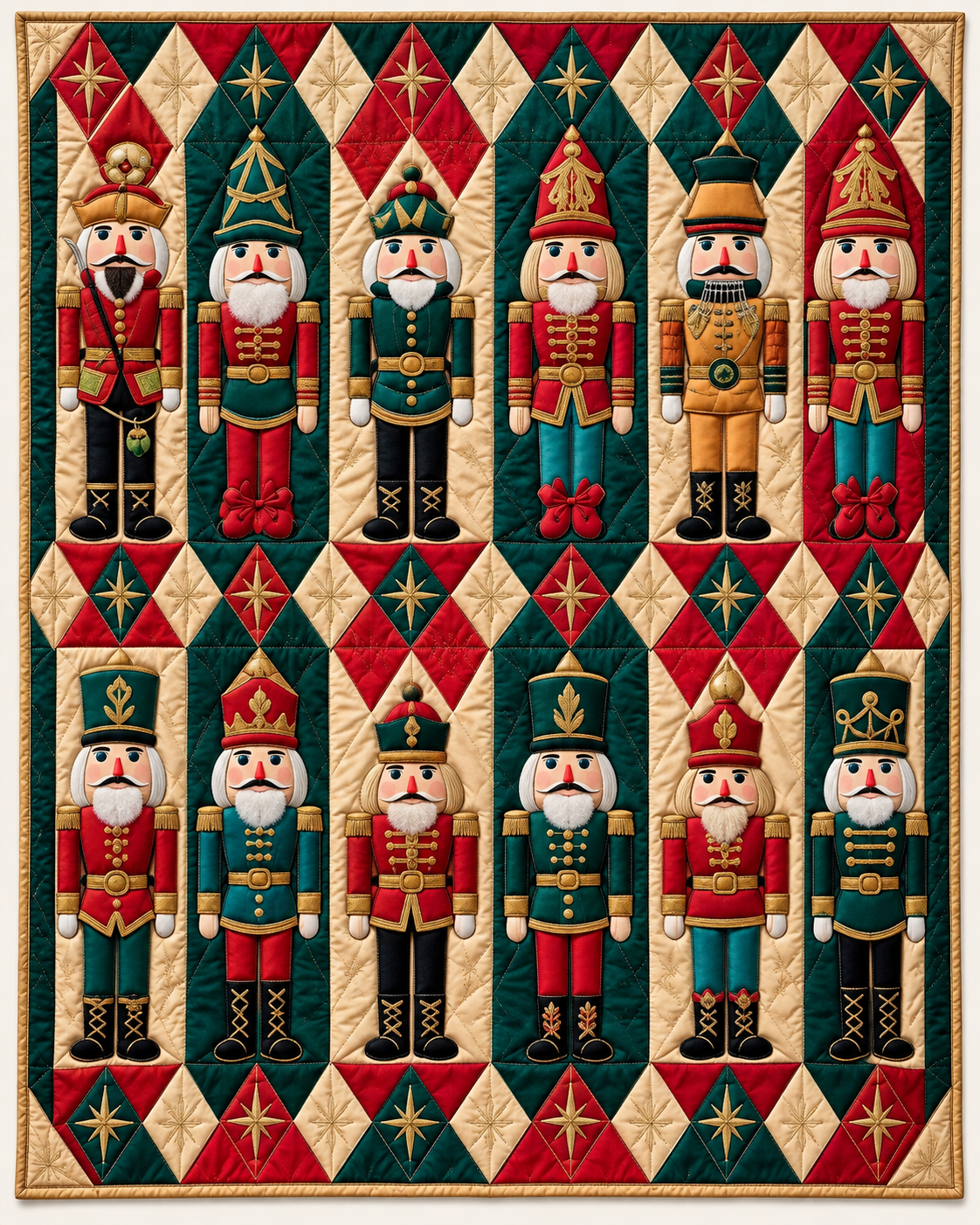 Nutcracker Diamond Parade TD101026344 Quilt Blanket