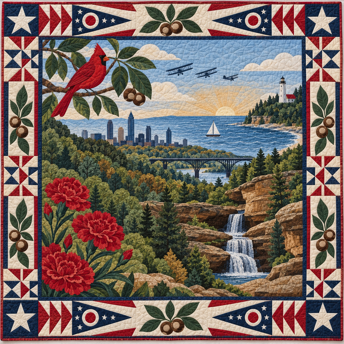 Ohio Landscape Tapestry TD181026741 Quilt Blanket