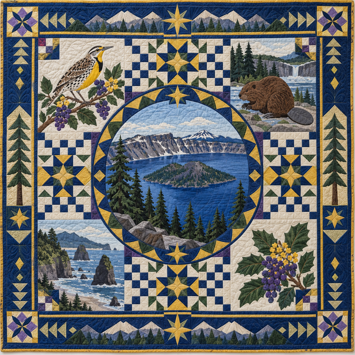 Oregon Celebration In Cloth TD181026770 Quilt Blanket