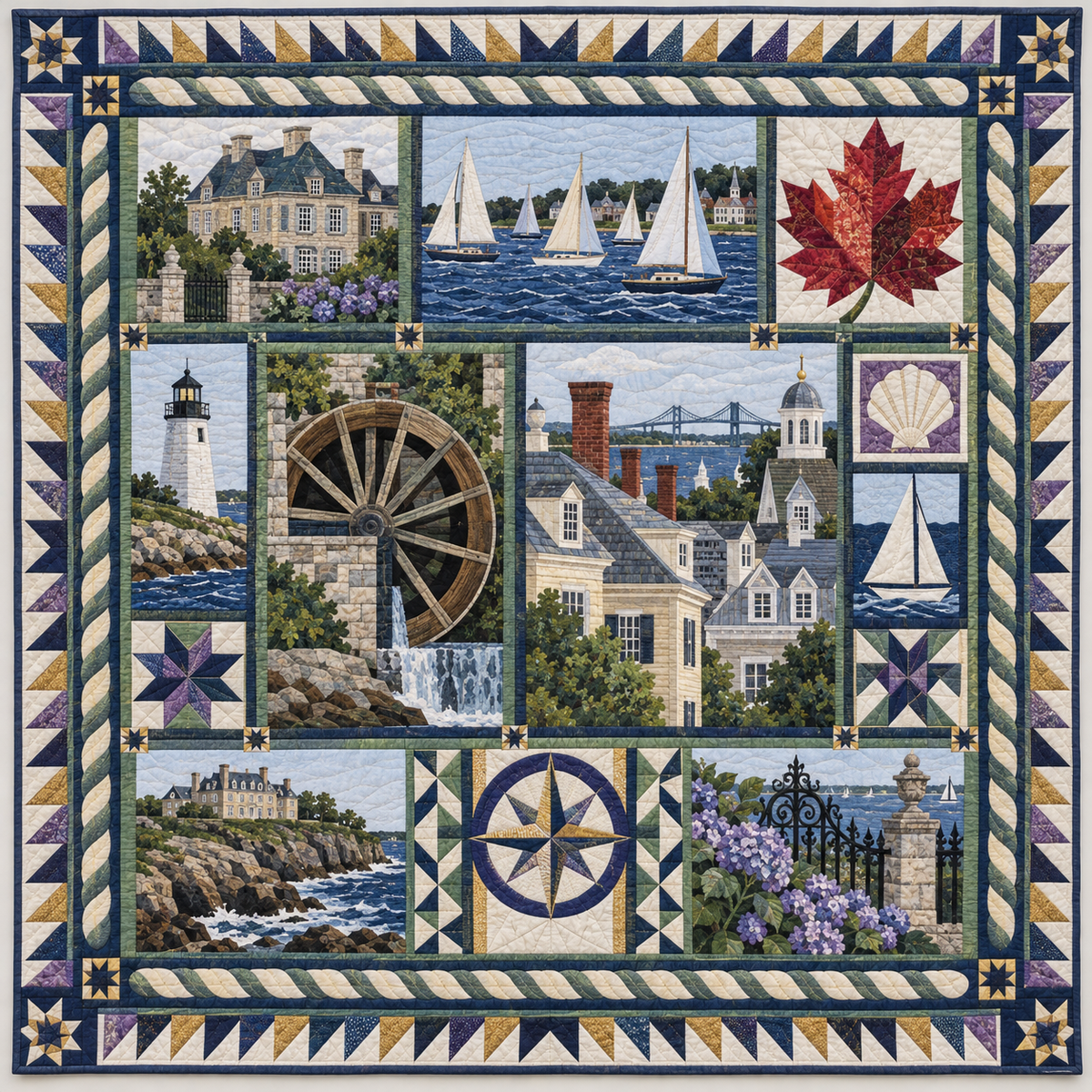 Rhode Island Newport Threads TD1410261117 Quilt Blanket