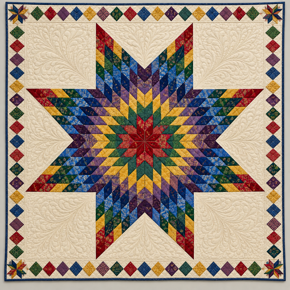 Rainbow Heirloom Native American Star TD101026032 Quilt Blanket