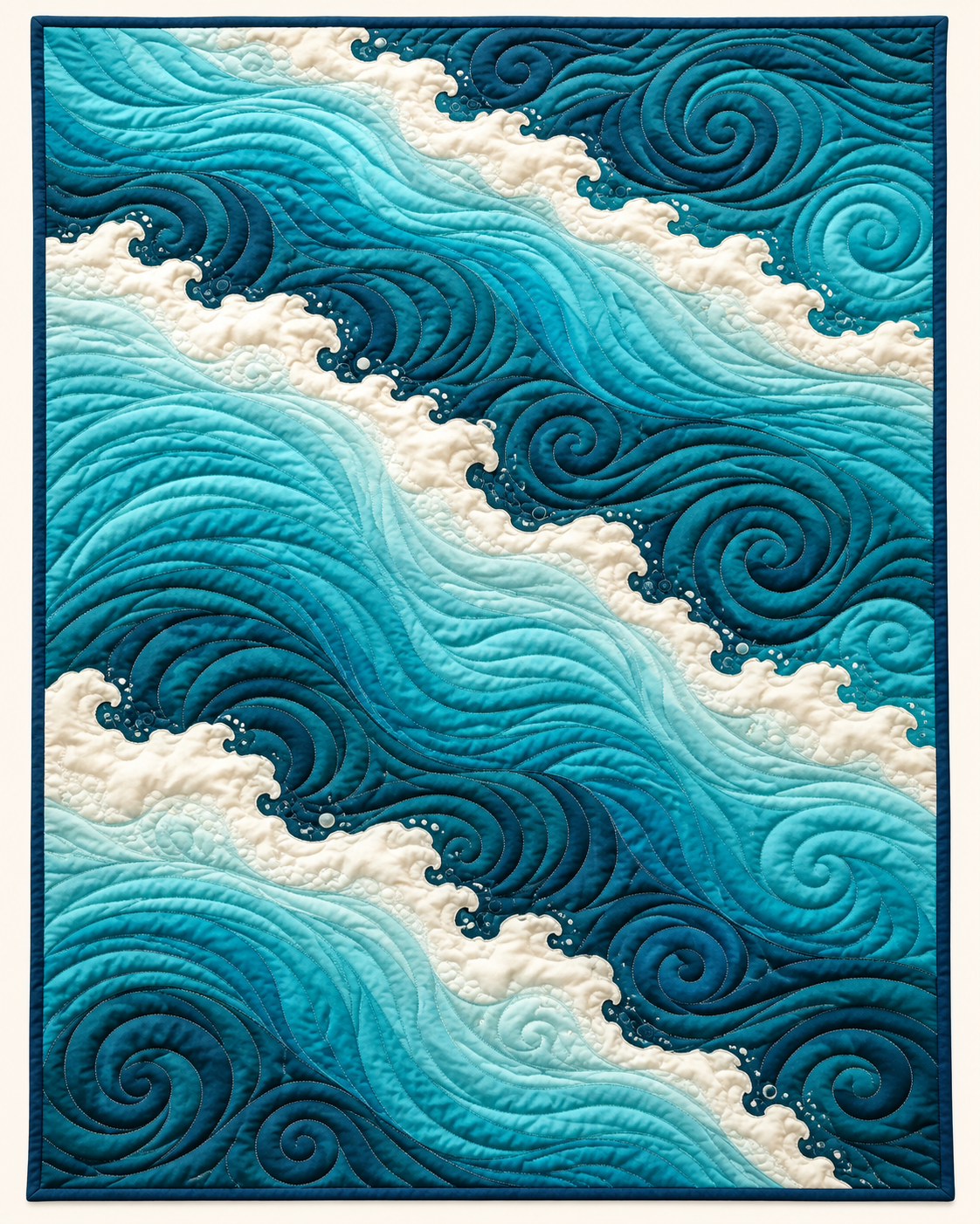 Rolling Ocean Waves TD101026426 Quilt Blanket