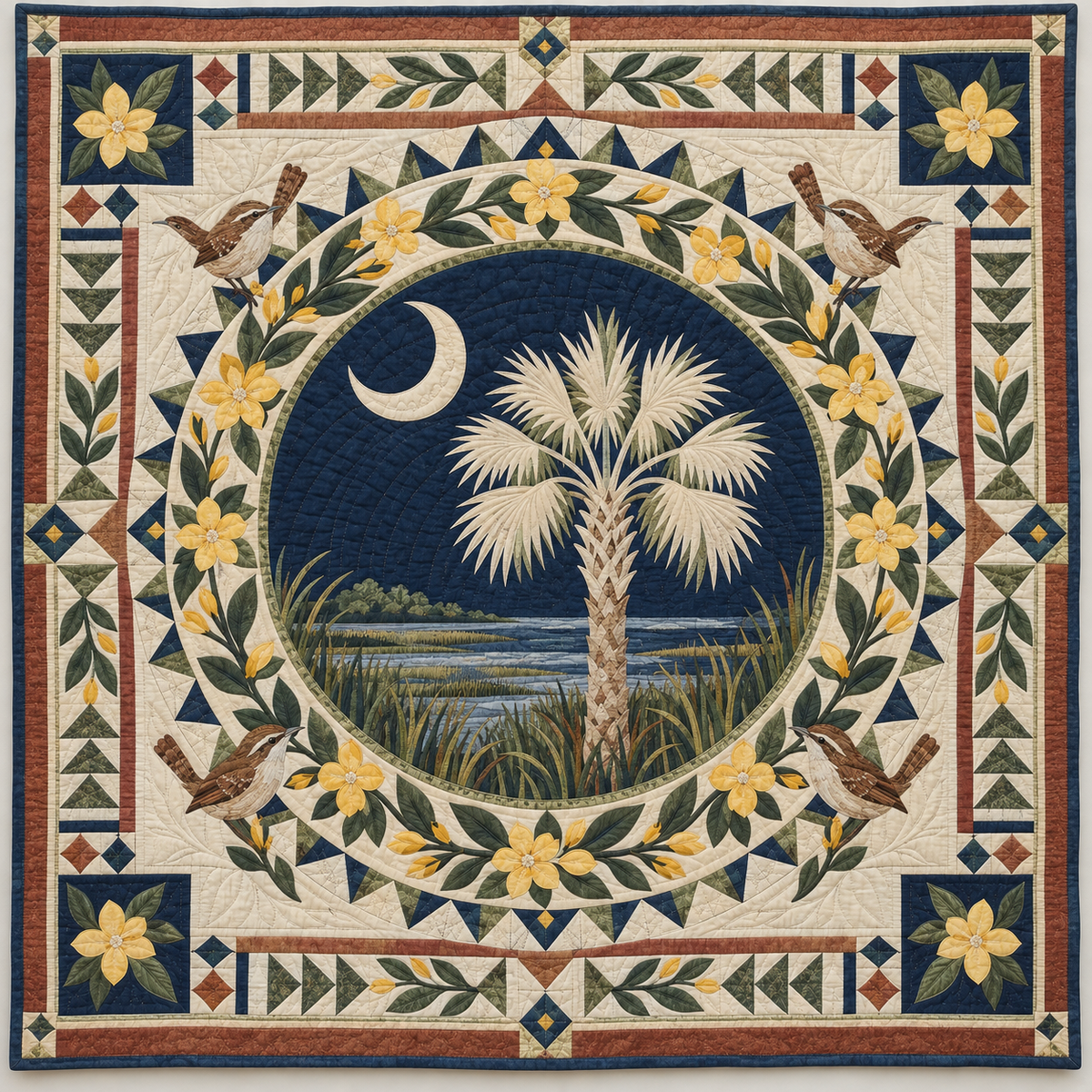 South Carolina Palmetto Hope TD1410261119 Quilt Blanket