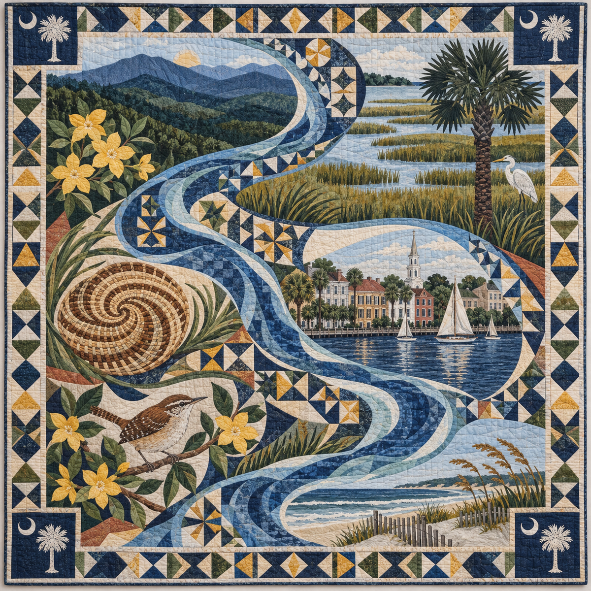 South Carolina River Of Stories TD181026794 Quilt Blanket
