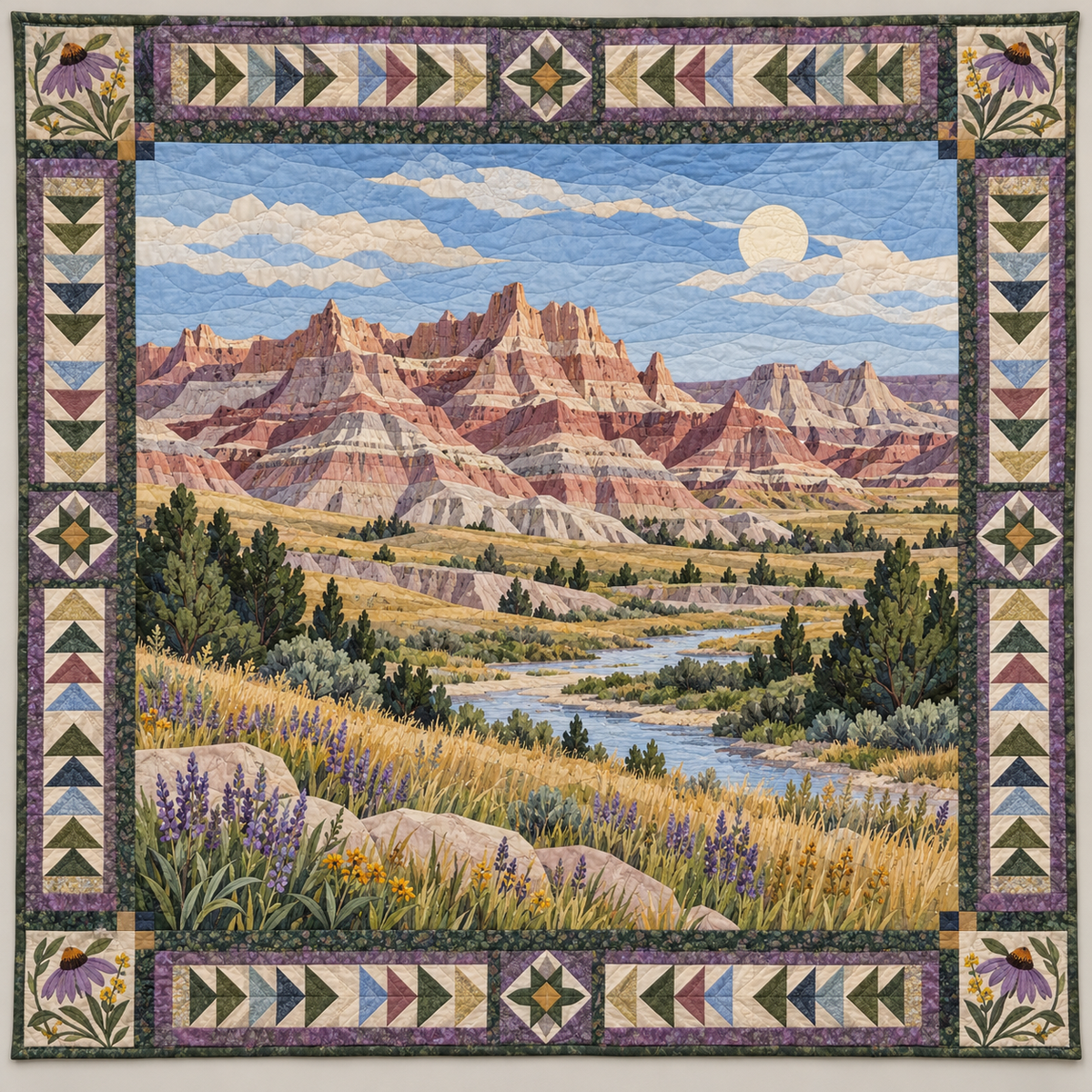 South Dakota Badlands Folded Light TD1410261121 Quilt Blanket