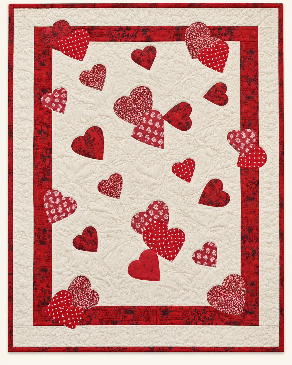 Scattered Red Hearts TD101026450 Quilt Blanket