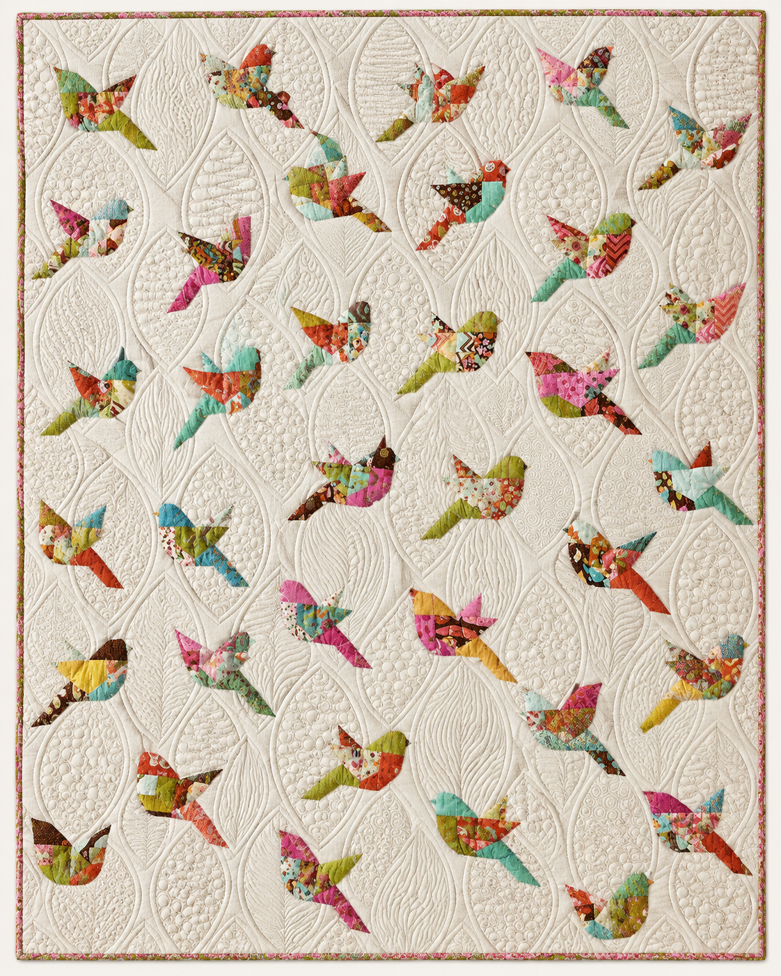 Scrap Birds TD101026452 Quilt Blanket