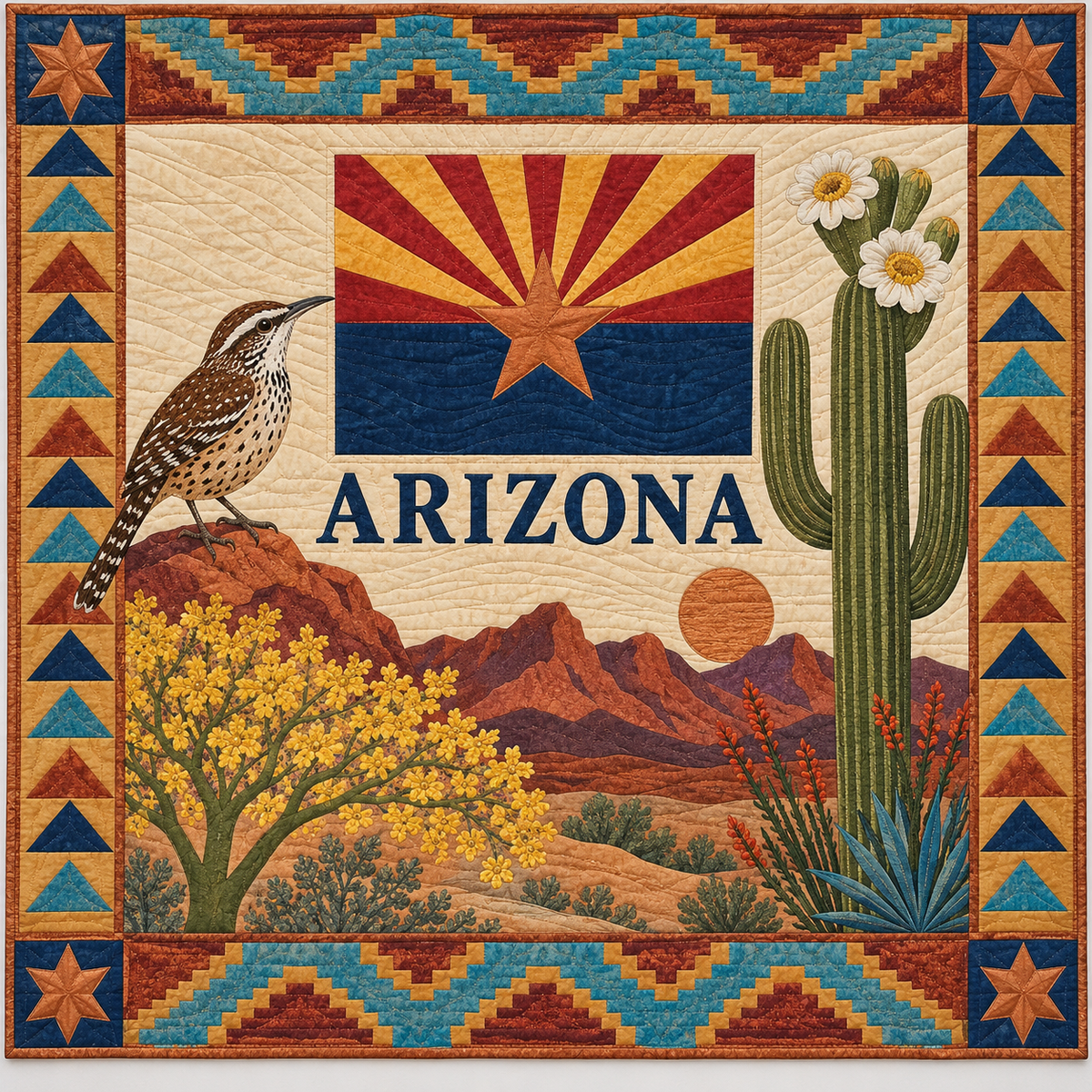 Arizona Copper Star Home TD181026112 Quilt Blanket