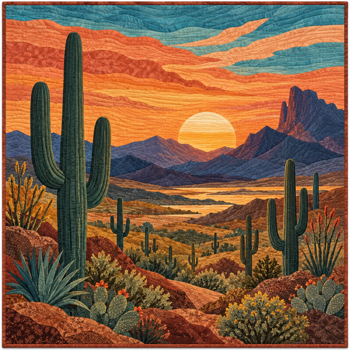 Arizona Sonoran Sunset TD181026115 Quilt Blanket