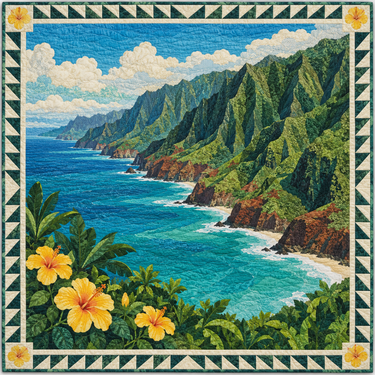 Hawaii Na Pali Light TD181026154 Quilt Blanket