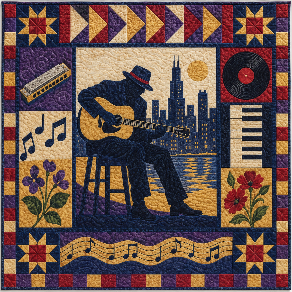Illinois Windy City Blues TD181026165 Quilt Blanket