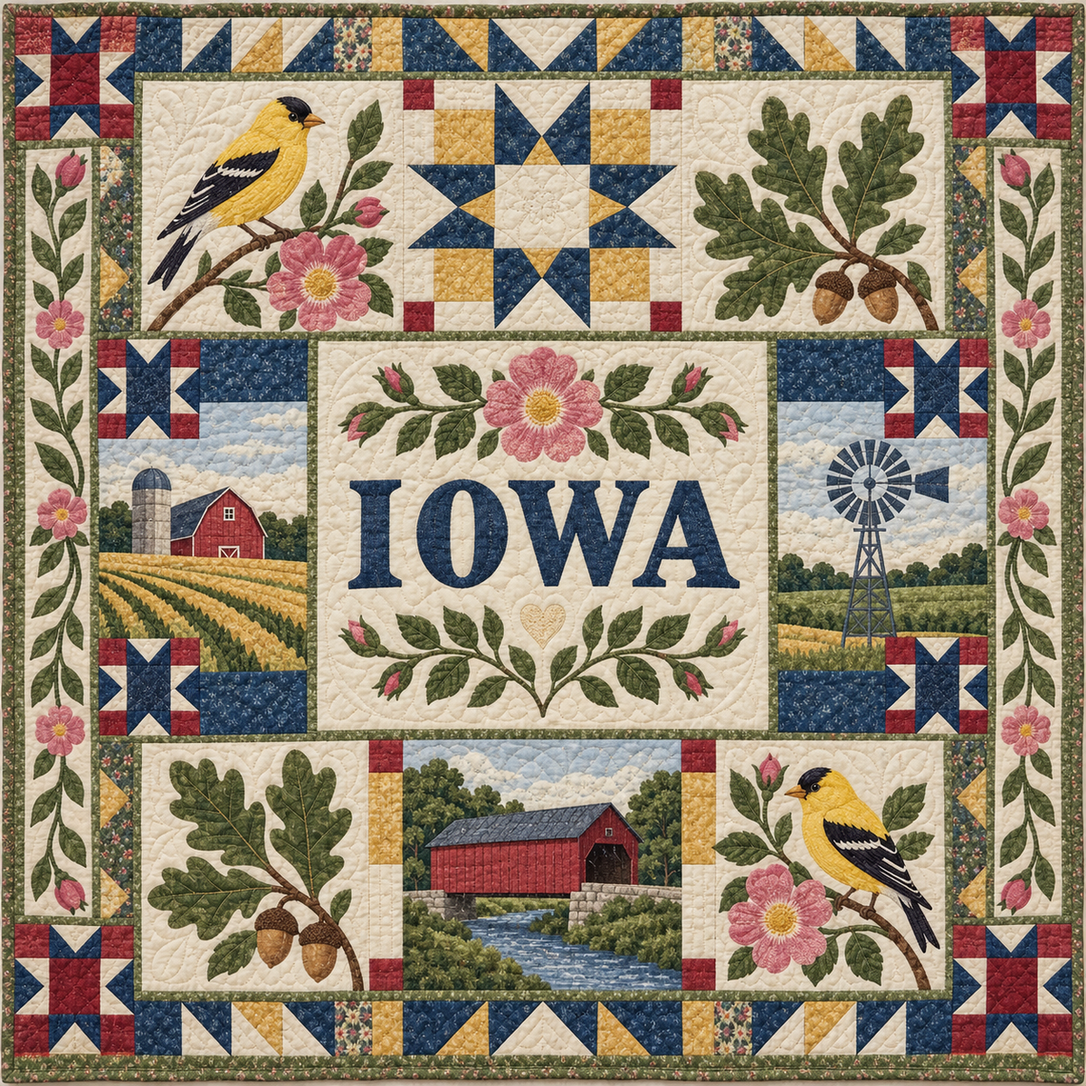 Iowa Hawkeye Heirloom TD181026173 Quilt Blanket