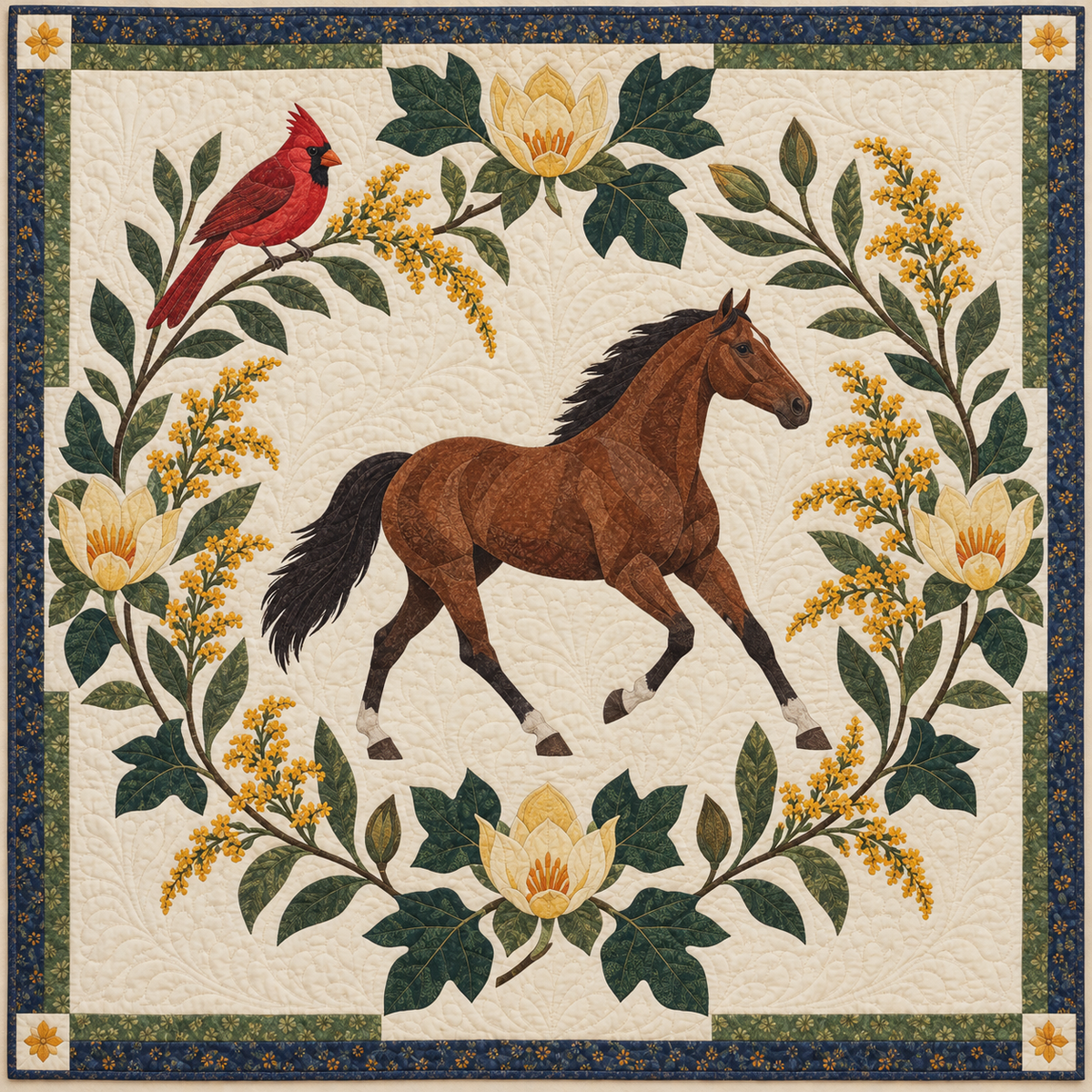 Kentucky Goldenrod Cardinal TD181026183 Quilt Blanket