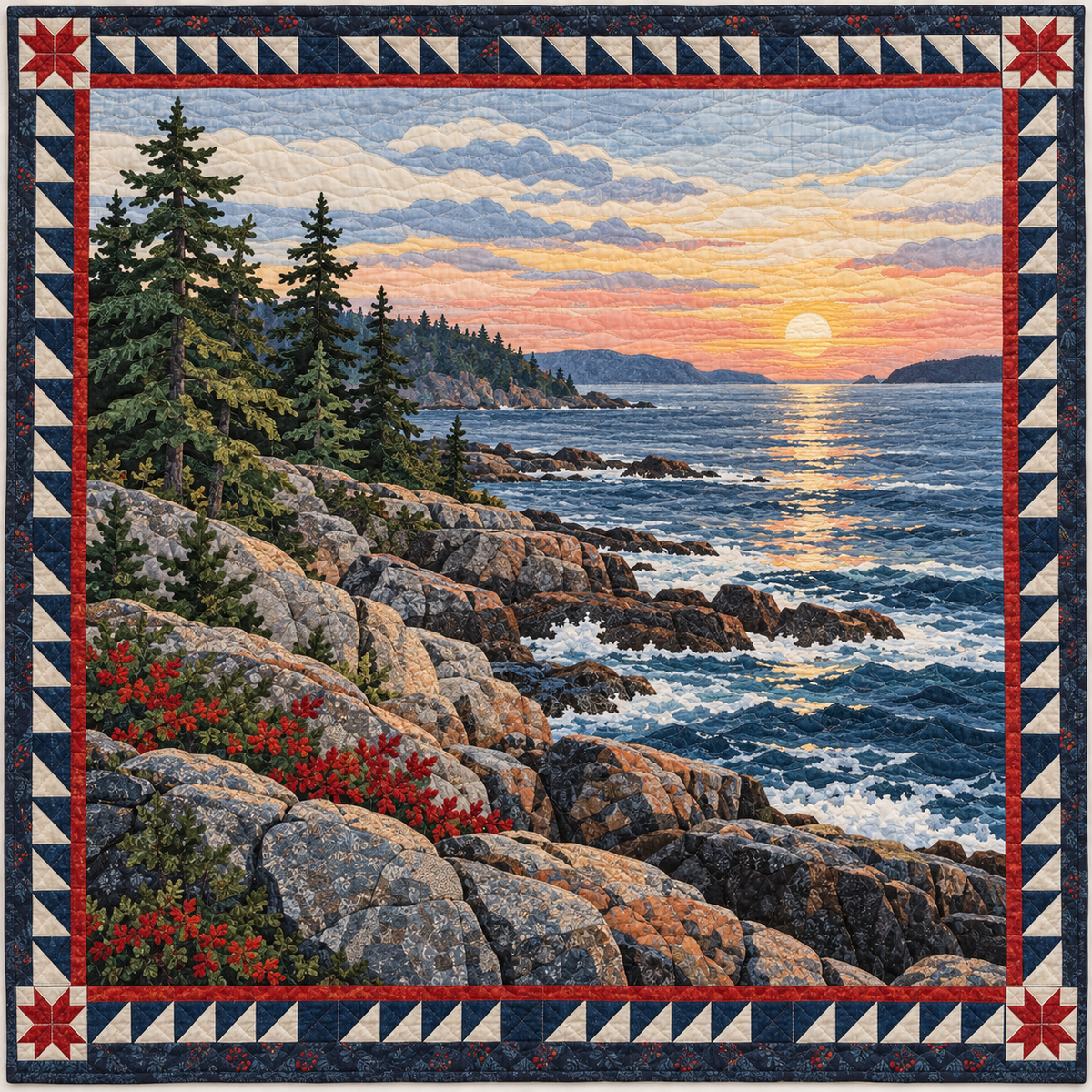 Maine Acadia First Light TD181026191 Quilt Blanket