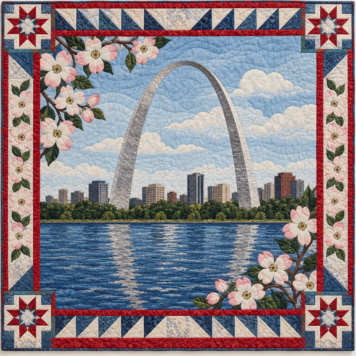 Missouri Gateway In Silver TD181026222 Quilt Blanket