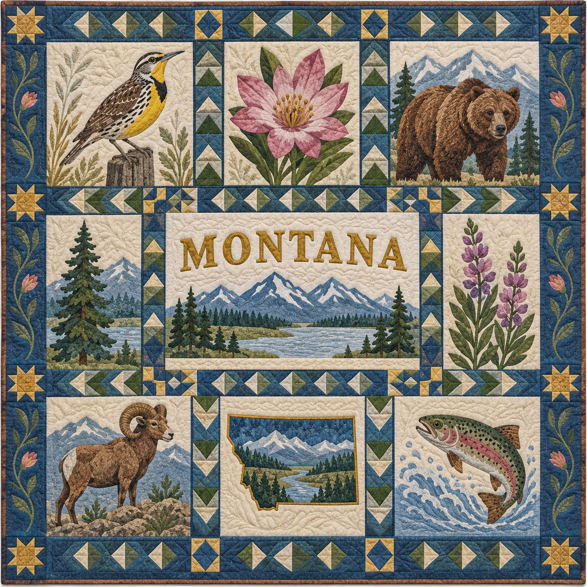 Montana Big Sky Treasures TD181026226 Quilt Blanket