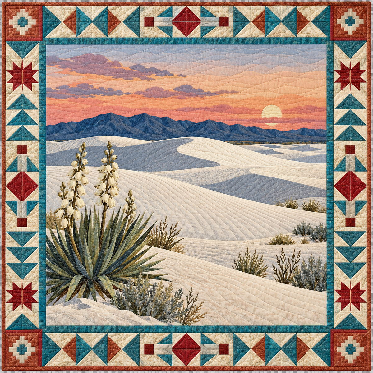 New Mexico White Sands Moon TD181026255 Quilt Blanket