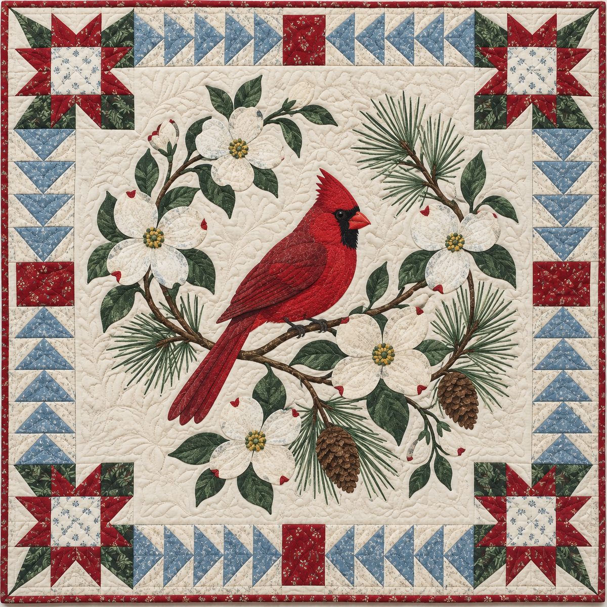 North Carolina Cardinal Dogwood TD181026262 Quilt Blanket