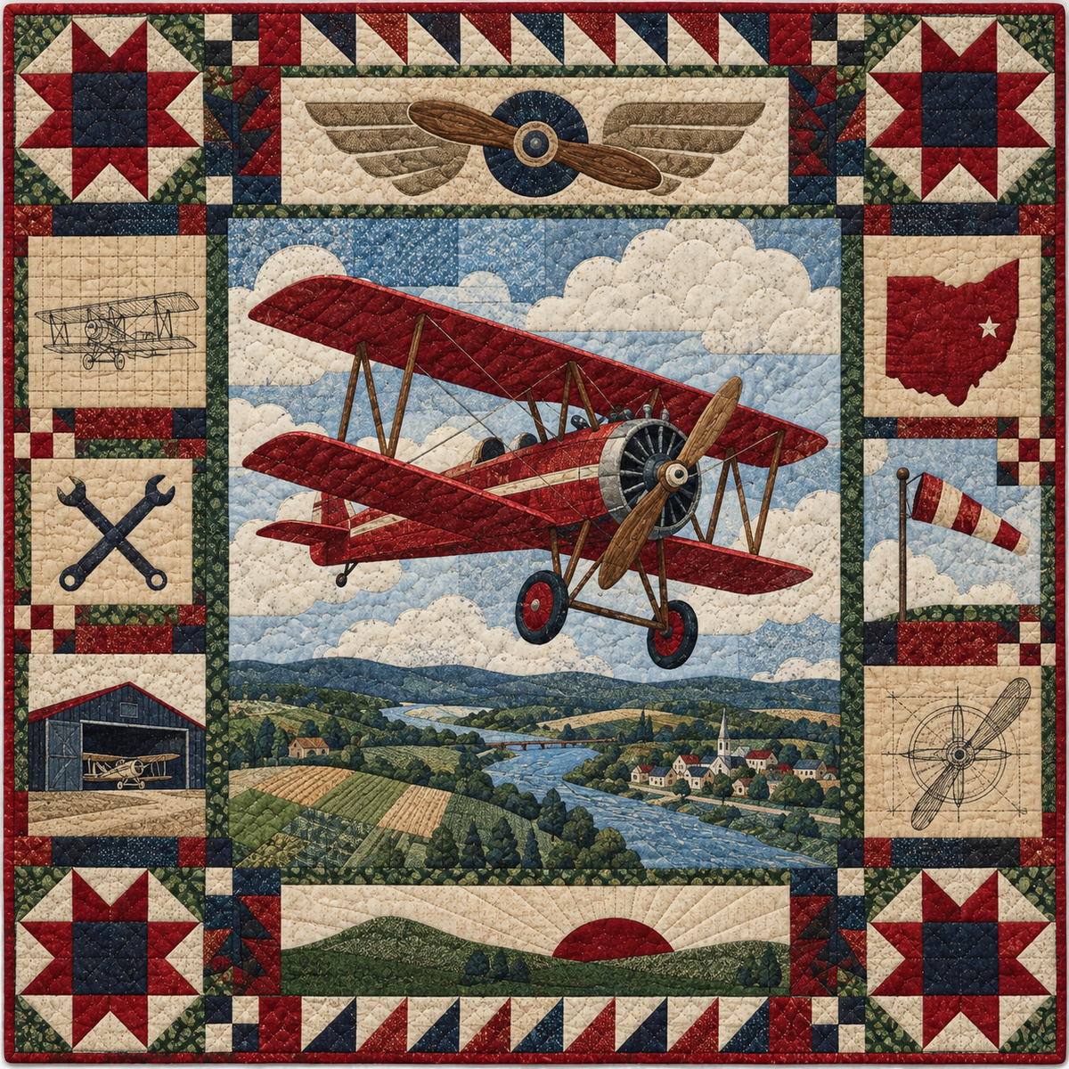 Ohio Wings Of Invention TD181026275 Quilt Blanket