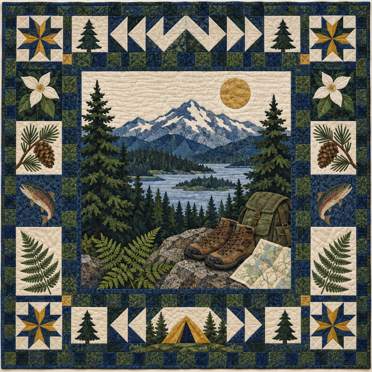 Oregon Evergreen Trails TD181026283 Quilt Blanket