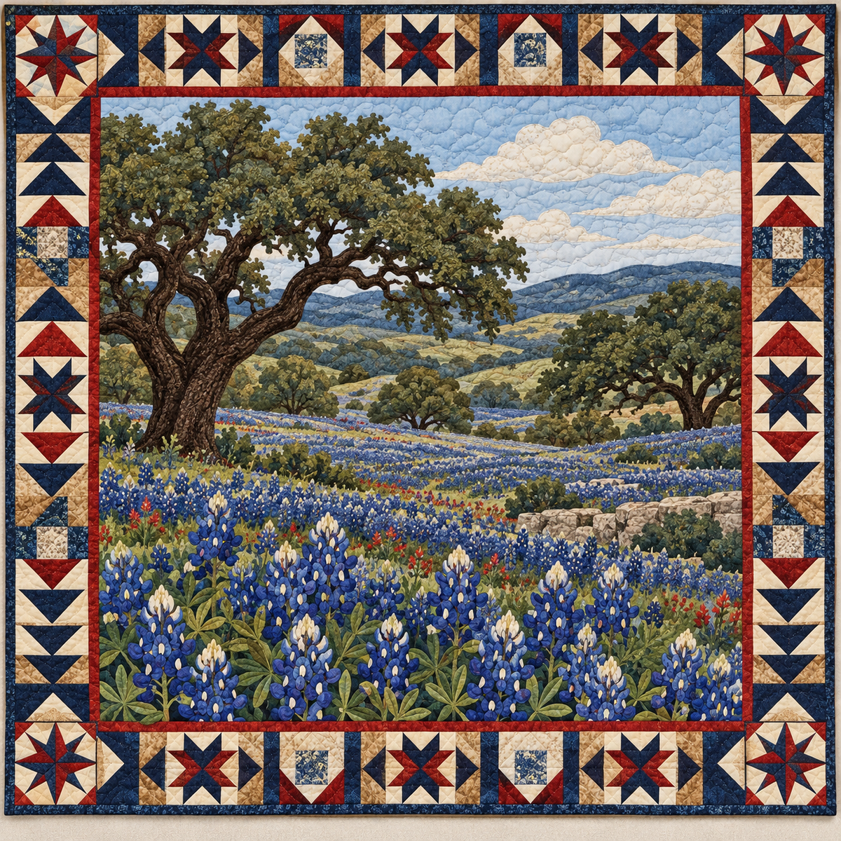 Texas Hill Country Blue TD181026312 Quilt Blanket