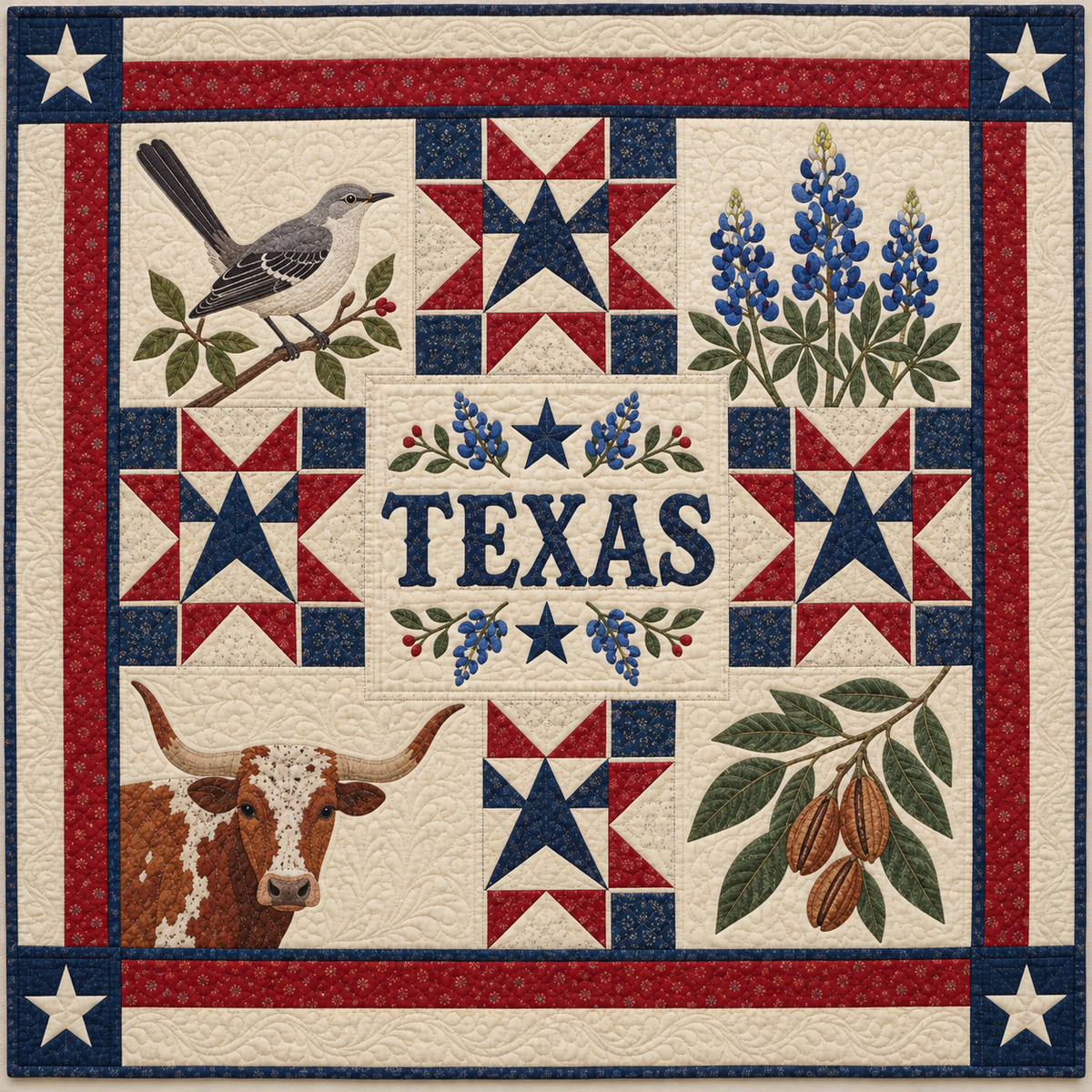 Texas Lone Star Friendship TD181026313 Quilt Blanket