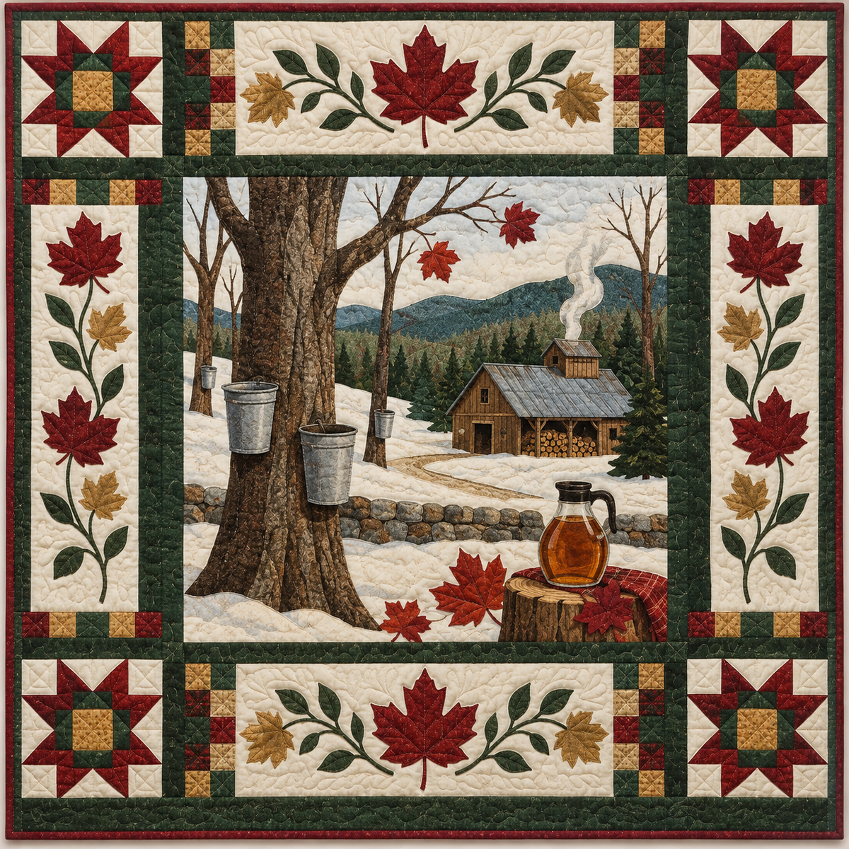 Vermont Maple Sugar Morning TD181026323 Quilt Blanket