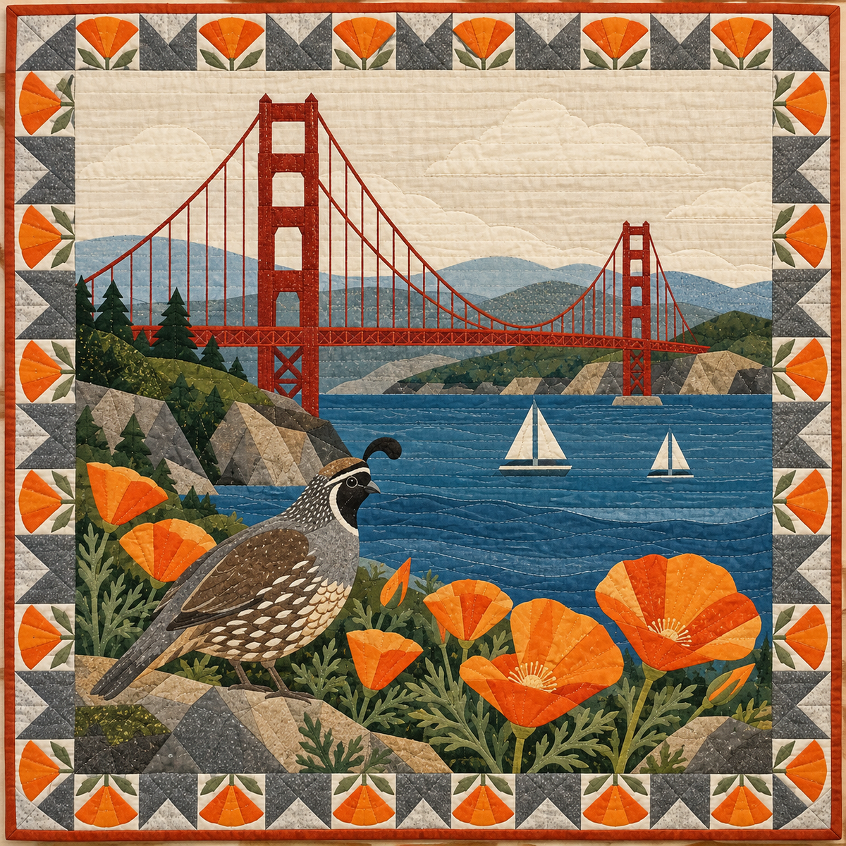 California Pacific Gateways quilt blanket