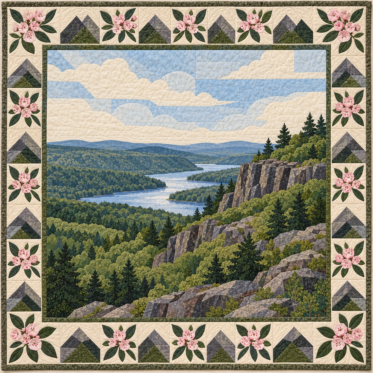Connecticut Laurel Ridge quilt blanket