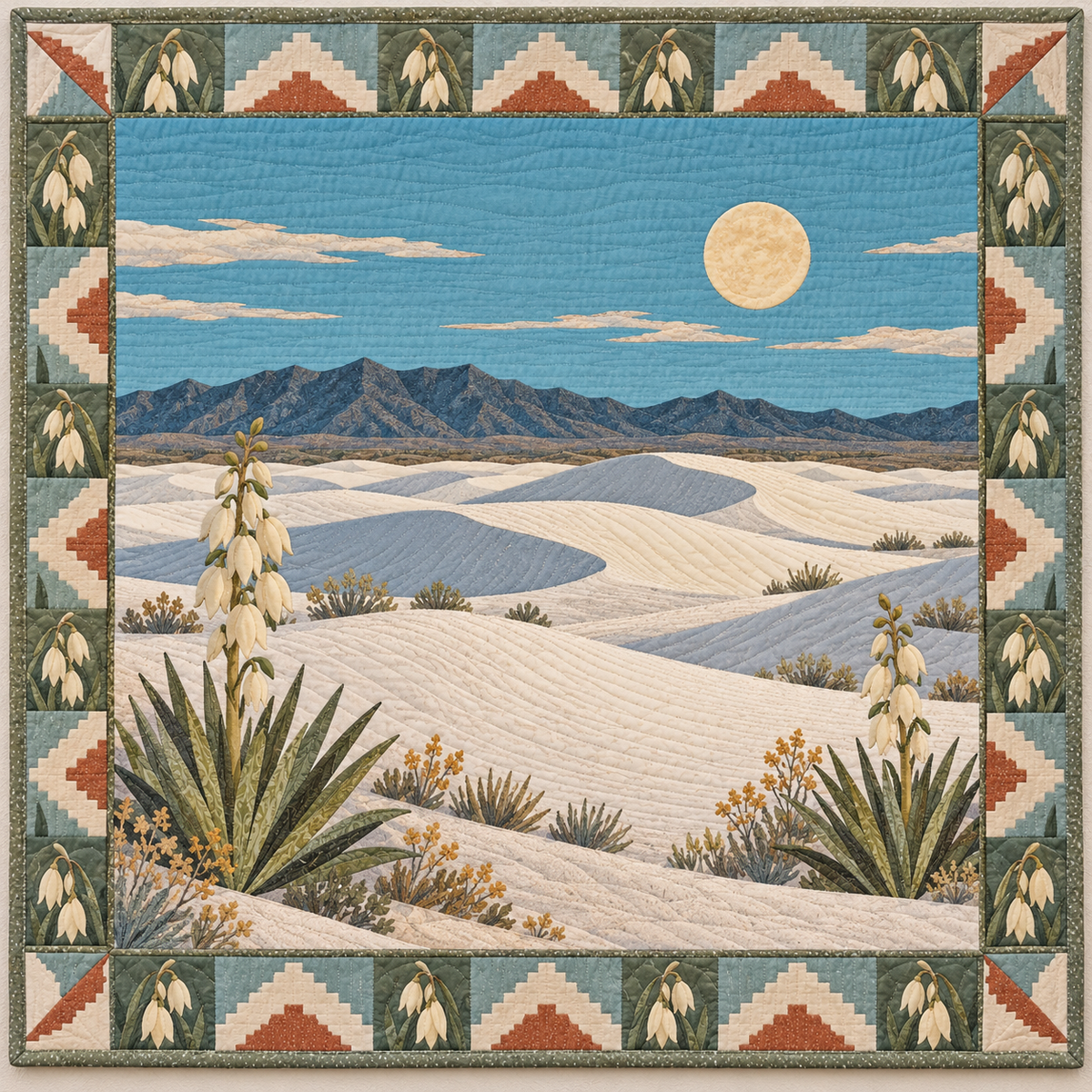 New Mexico Yucca Moon Sands quilt blanket