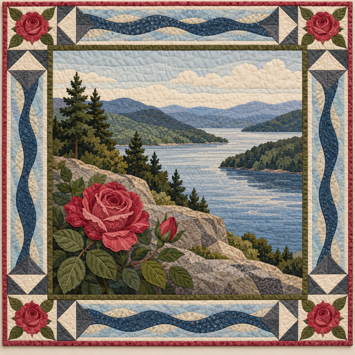 New York Hudson Studio Window quilt blanket