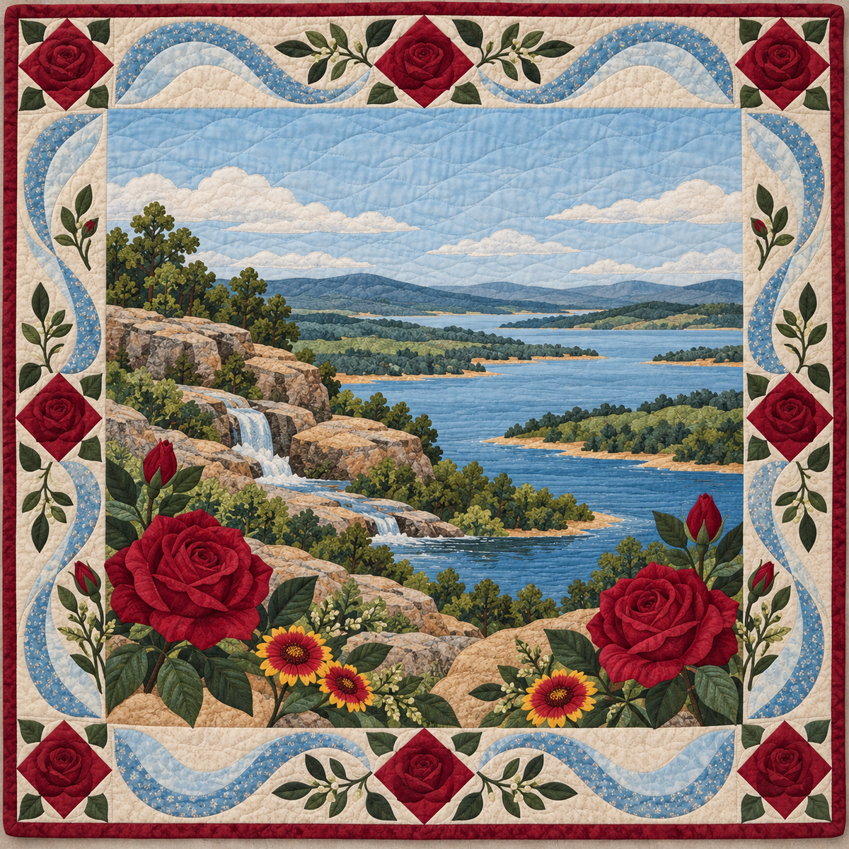 Oklahoma Rosewater Oklahoma quilt blanket