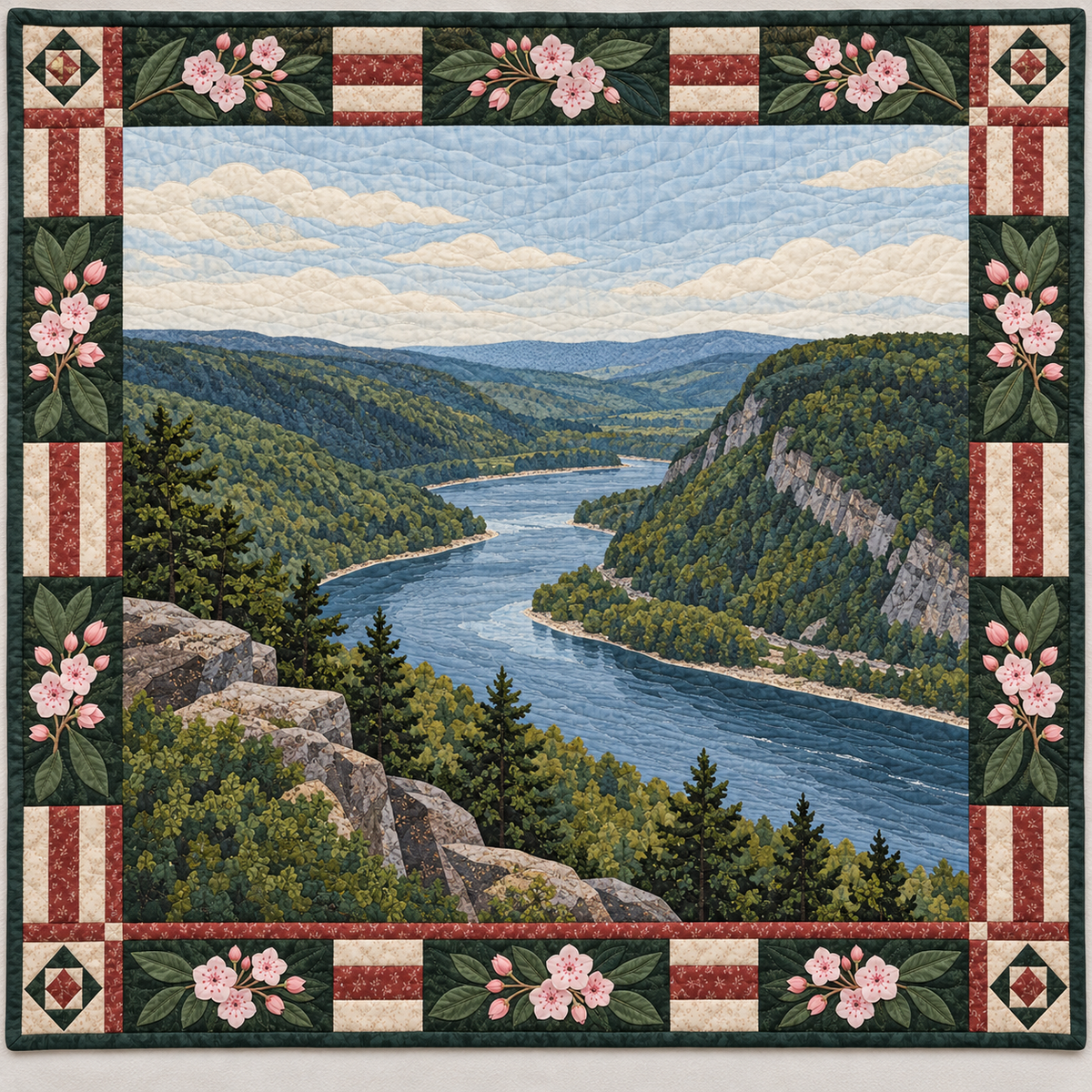 Pennsylvania Laurel Ridgework quilt blanket