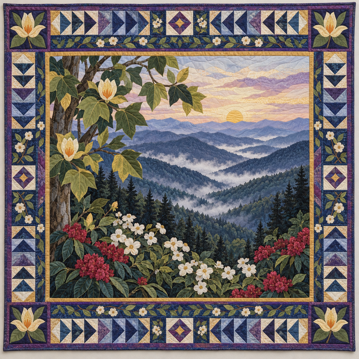 Tennessee Smoky Mountain Layers TD1410261124 Quilt Blanket