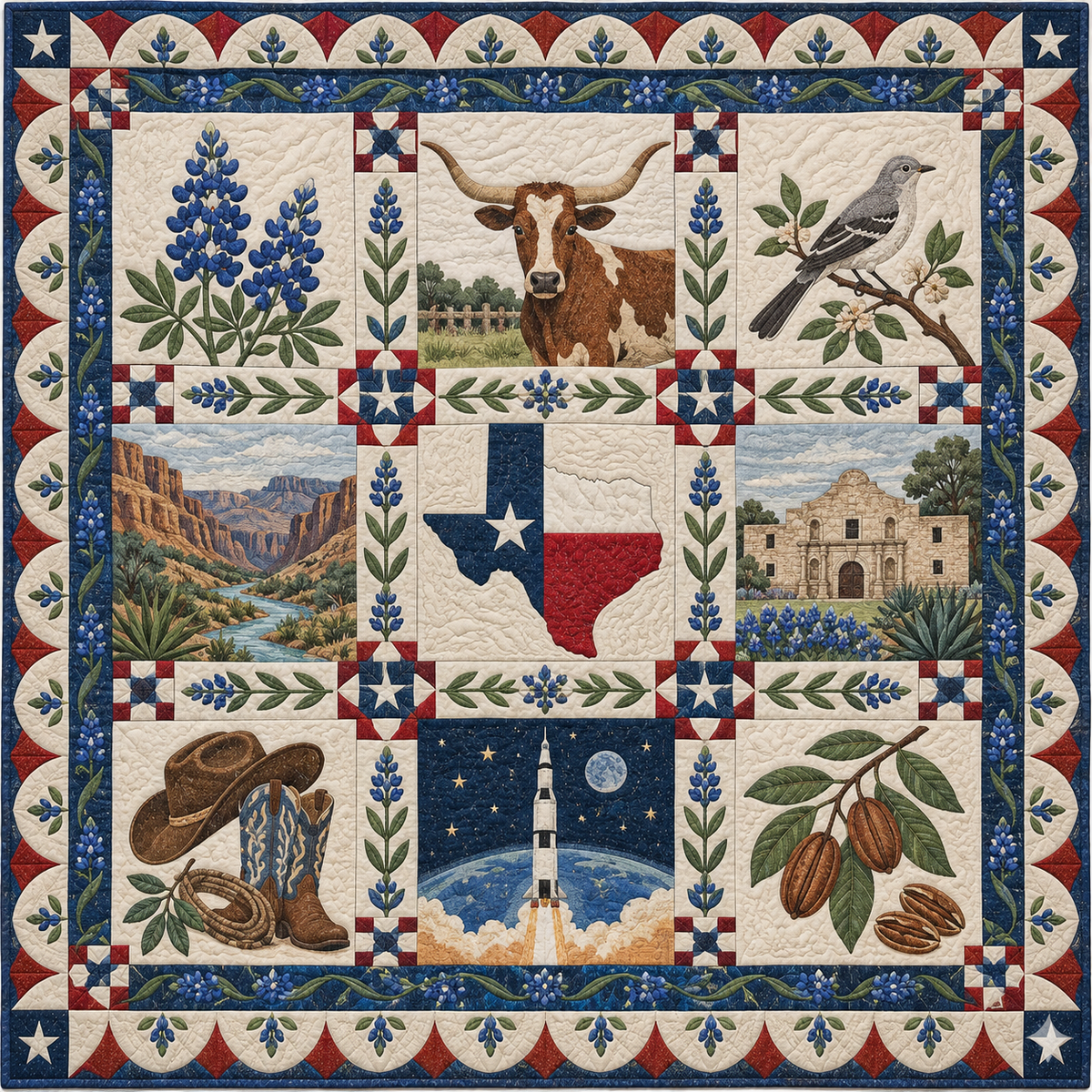 Texas Heritage Album TD181026826 Quilt Blanket