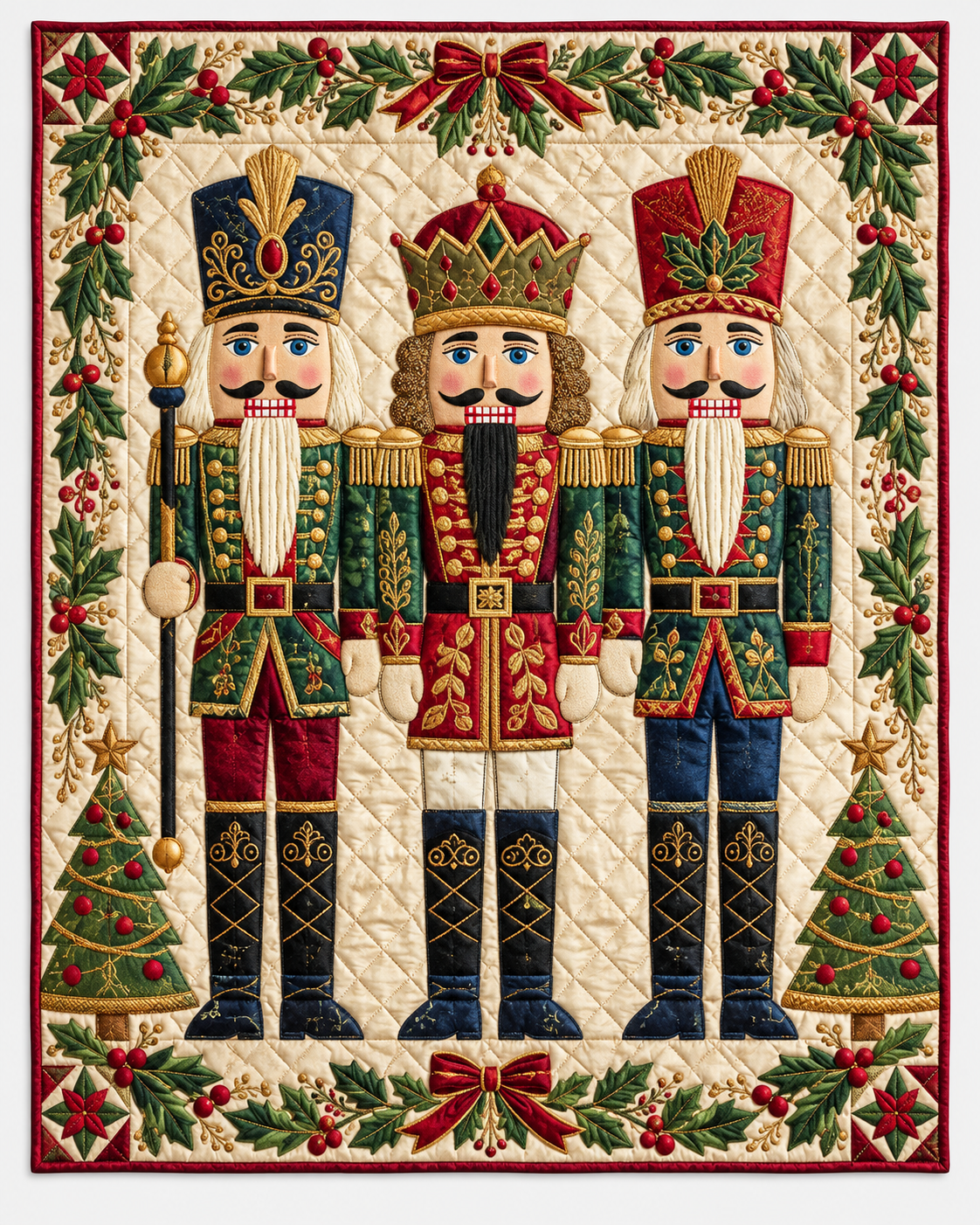 Traditional Nutcracker Trio TD101026518 Quilt Blanket