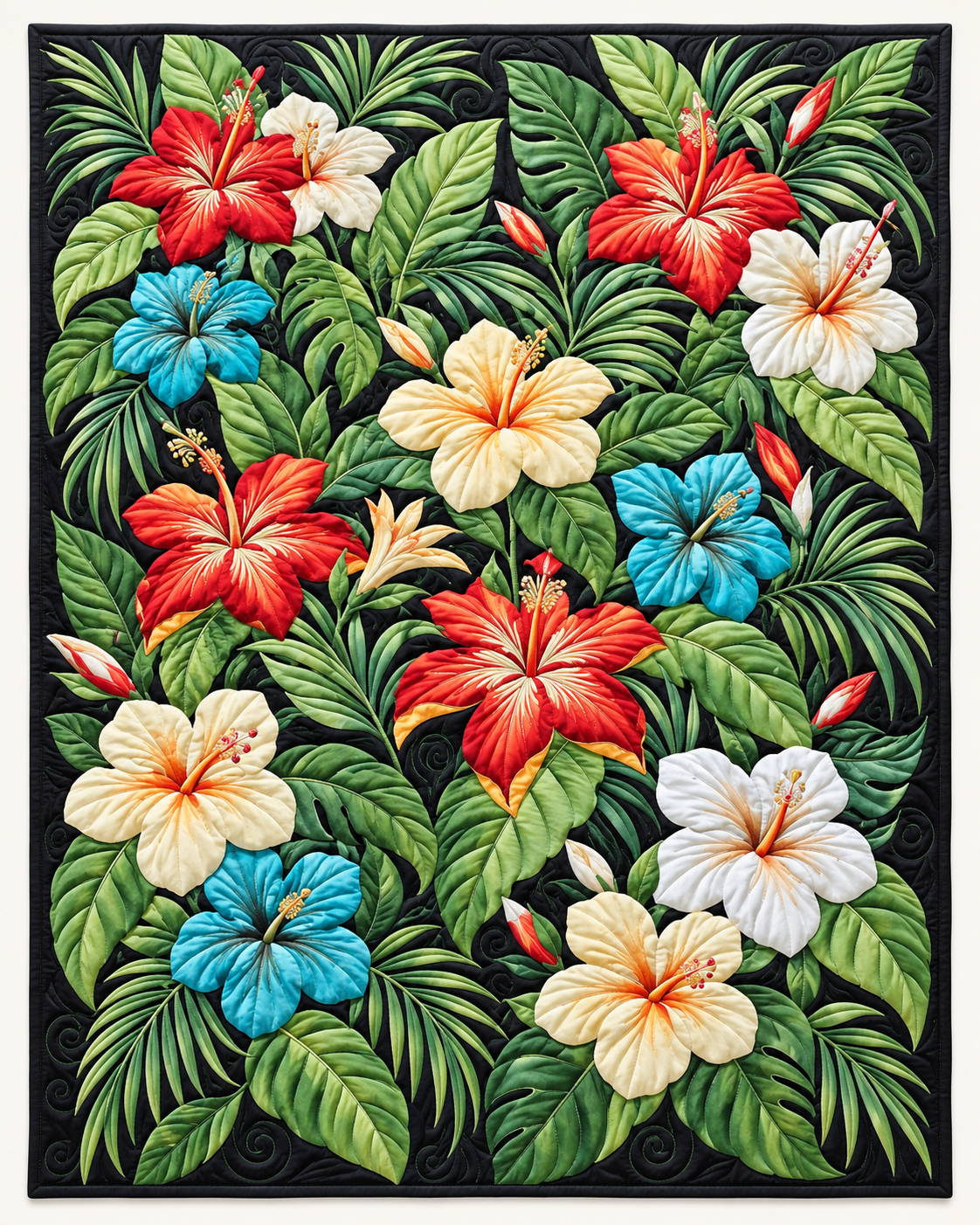Tropical Hibiscus Garden TD101026520 Quilt Blanket