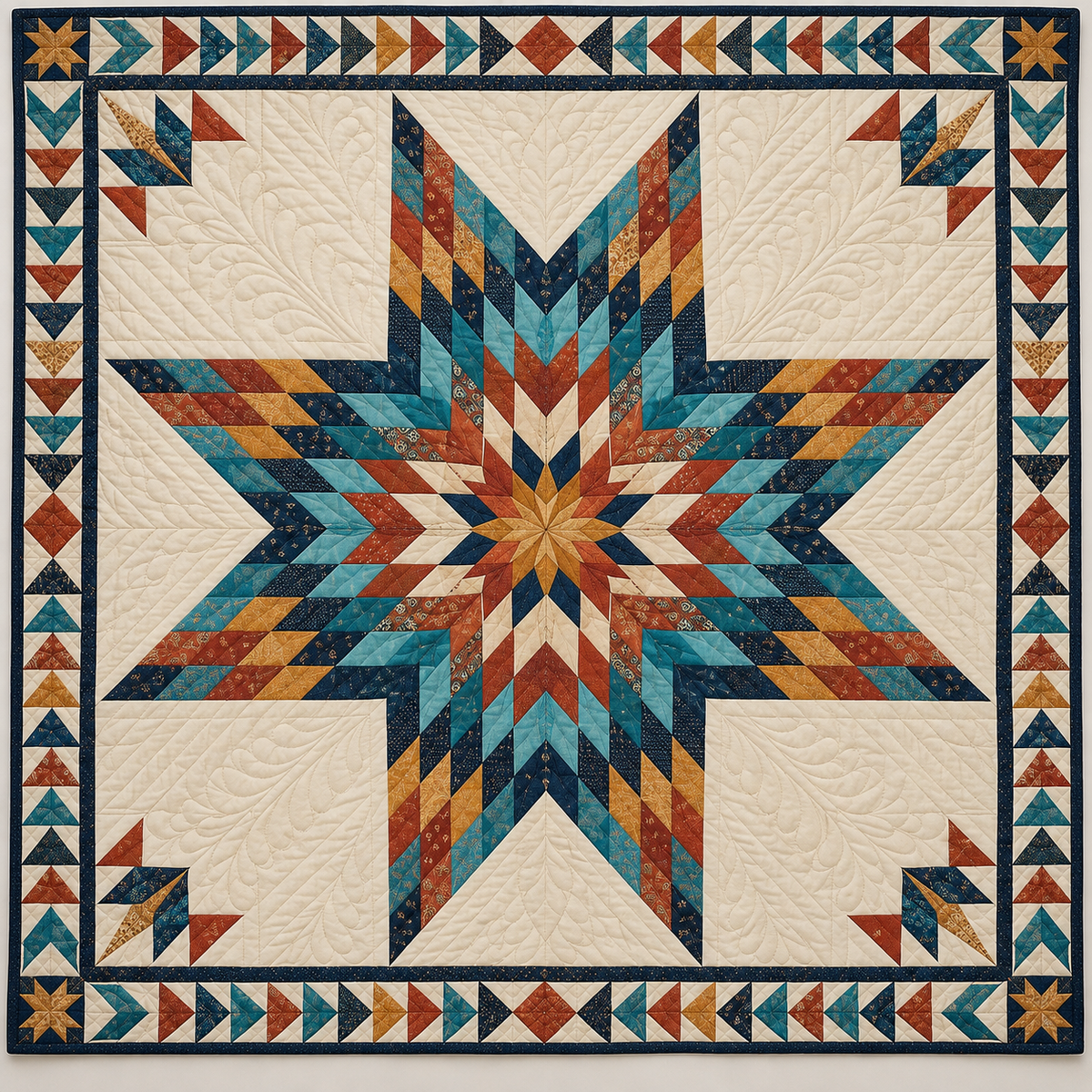 Turquoise Ember Native American Star TD101026033 Quilt Blanket