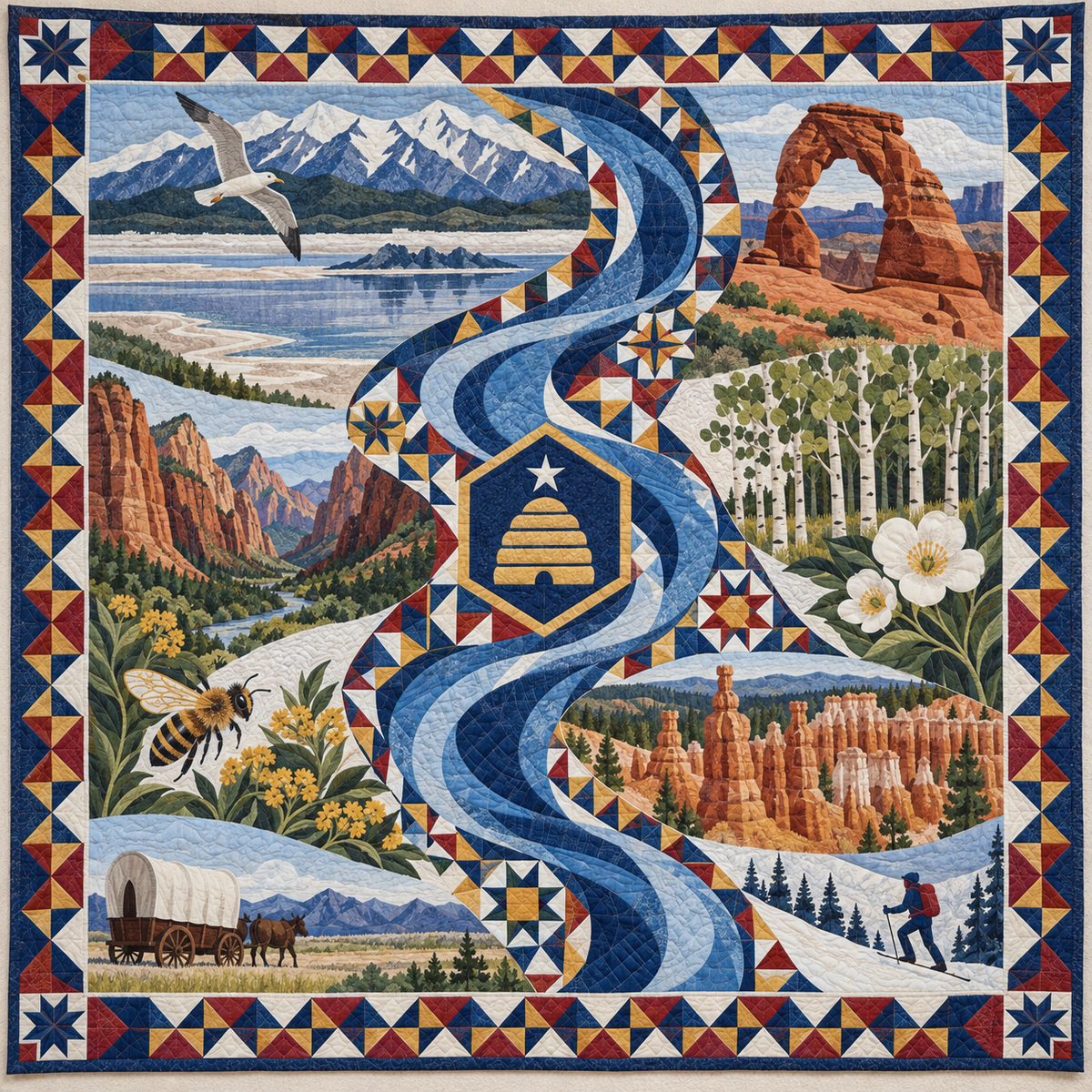 Utah River Of Stories TD181026834 Quilt Blanket