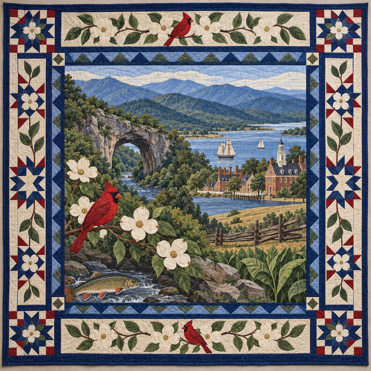 Virginia Landscape Tapestry TD181026841 Quilt Blanket