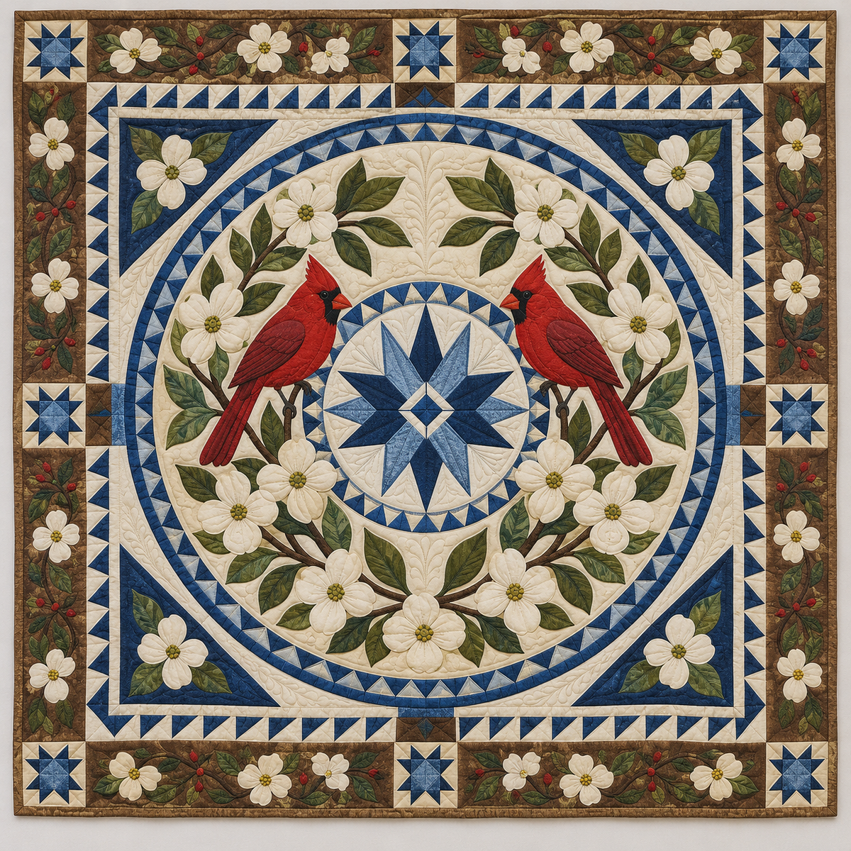 Virginia Cardinal Commonwealth TD1410261134 Quilt Blanket