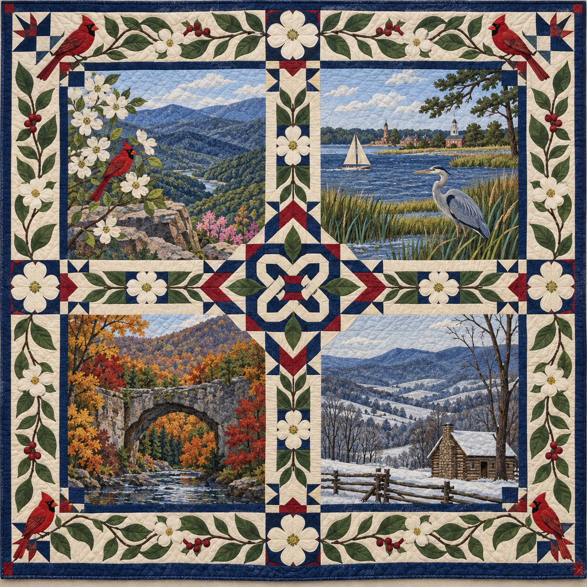 Virginia Four Seasons TD181026848 Quilt Blanket