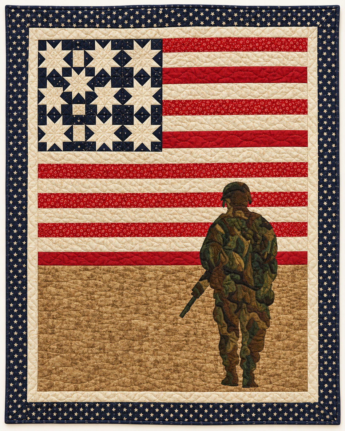 Veteran Flag Tribute TD101026525 Quilt Blanket