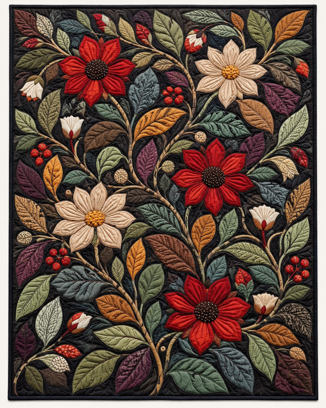 Woodland Floral Tapestry TD101026562 Quilt Blanket