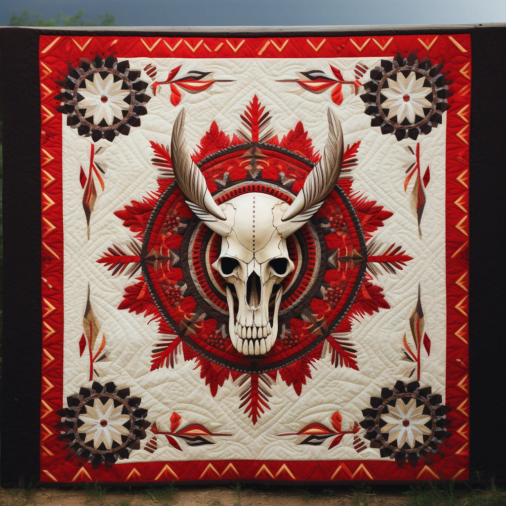 Tribal Bull TAI260224053 Quilt Blanket