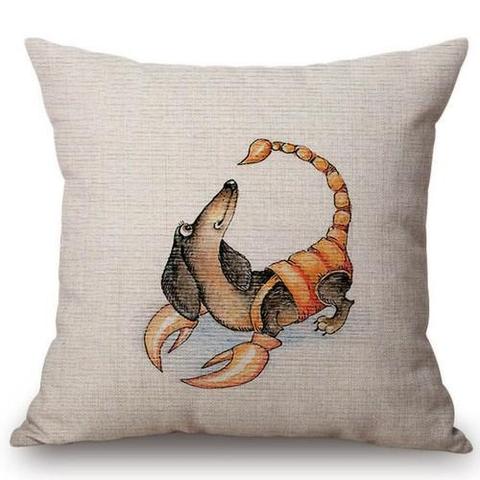 12 Zodiac Funny Dachshund Scopio CL07100010P Throw Pillow Covers
