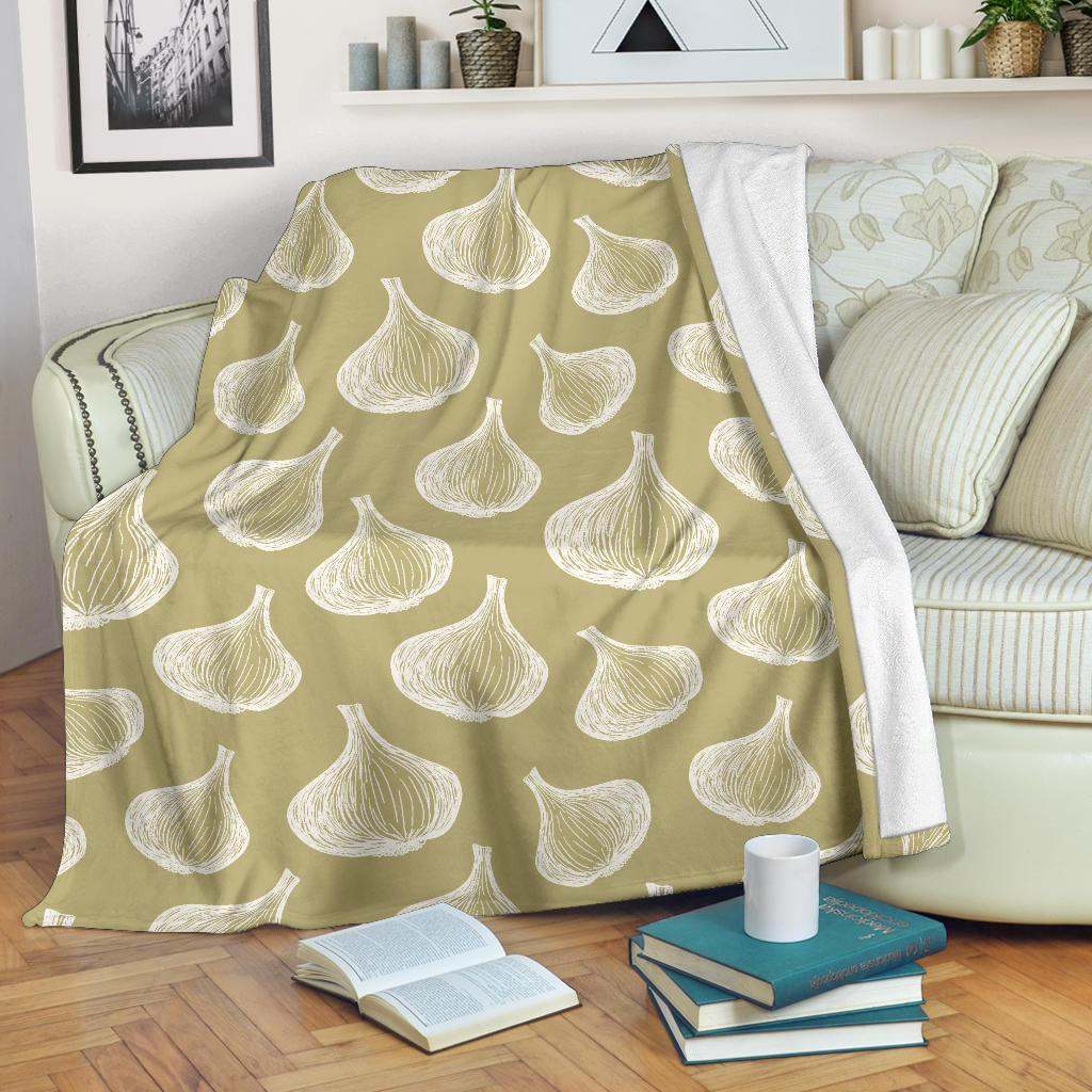 Garlic design pattern CLA2810671F Sherpa Fleece Blanket