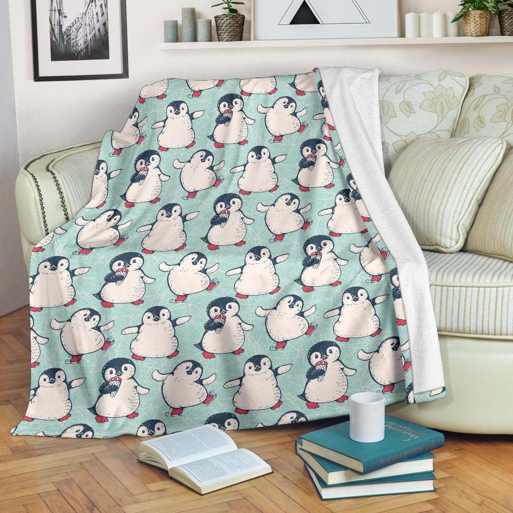 Cute Penguin pattern CLA2810327F Sherpa Fleece Blanket