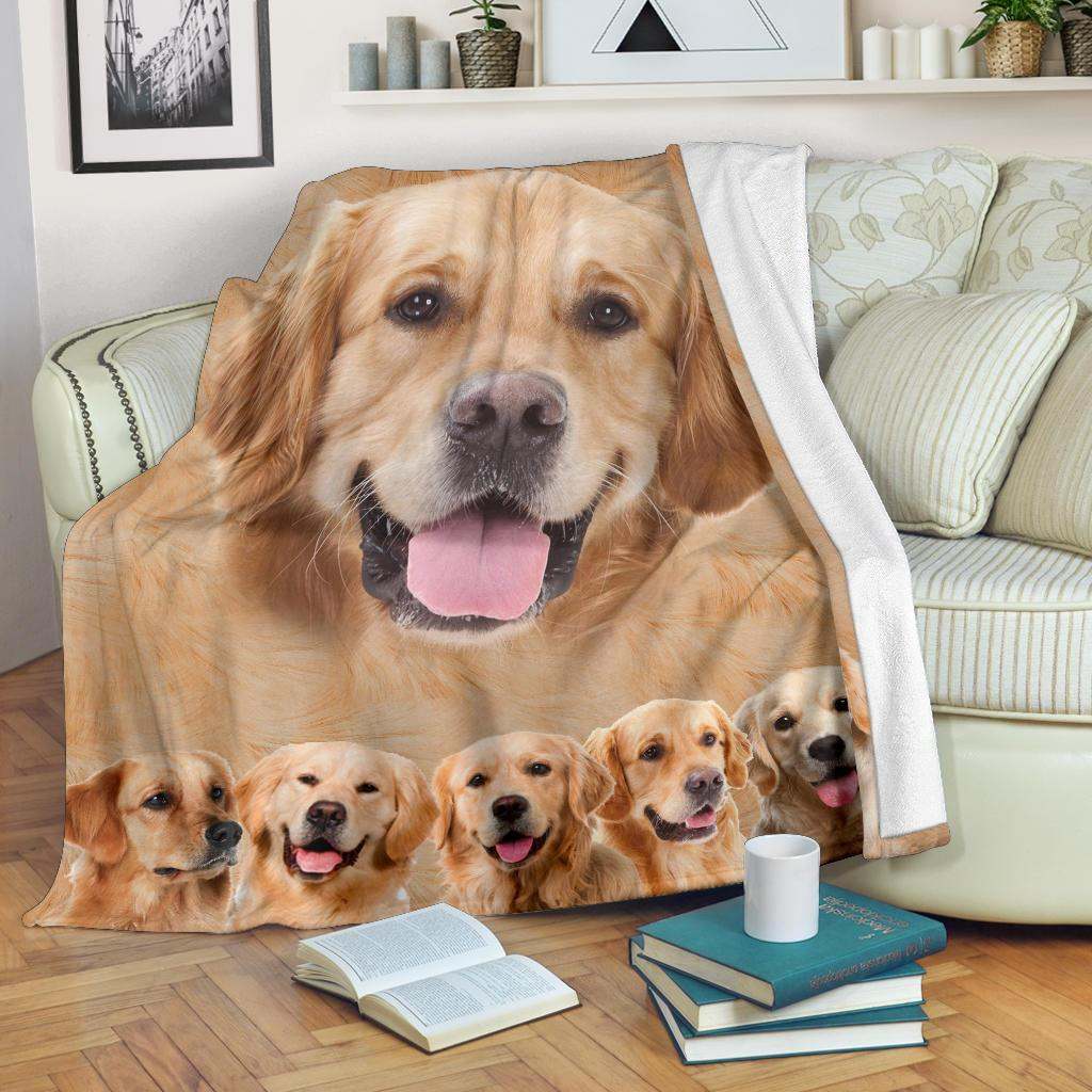 GOLDEN RETRIEVER CLA01110524F Sherpa Fleece Blanket